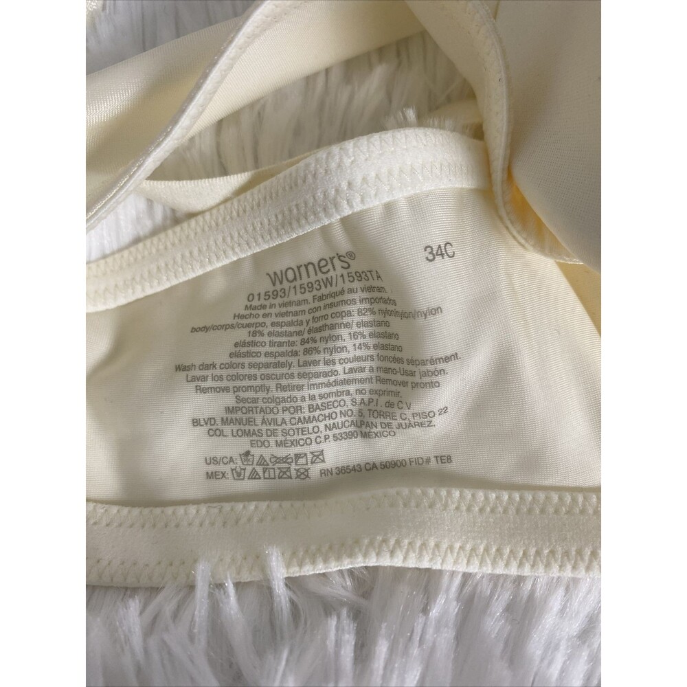 Warner's Bra Size 34C This is Not a Bra Tailored Underwire Contour NWT Ivory - Picture 10 of 10